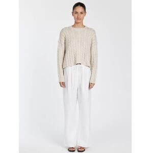 DISSH Casey Chalk Marle Cable Knit Sweater Size Medium